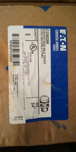 Caja Con 5 Glandulas Mod Cgb298 Crouse Hinds 3/4 (Usado)