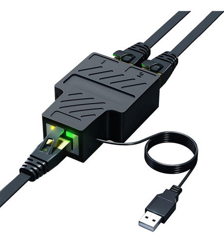 Divisor De Red Rj45 Puerto De Red 1 En 2,conexión Simultánea