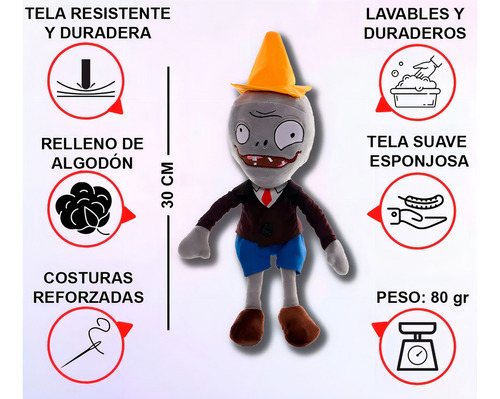 N Plants Vs Zombies Pelúcia, Pato Zumbi Pato 32 Cm
