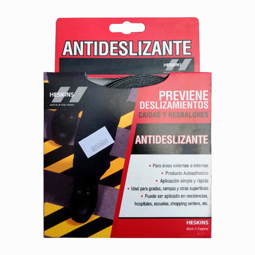 Cinta Antideslizante Negra Heskins 25 Mm X 6 Metros