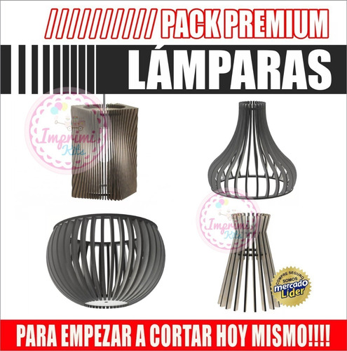 Pack Lámparas Vectores Corte Laser Router Cnc Mdf Premium (Usado)