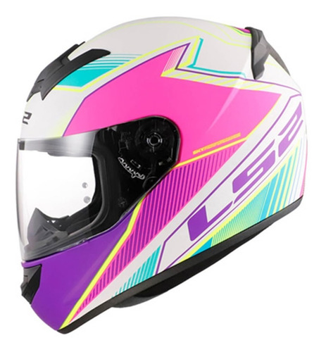 Imagen 1 de 7 de Casco Moto Ls2 352 Lux Brilliant Rosa Mujer Devotobikes
