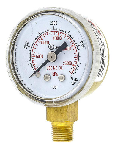 Medidor De Presión Pic 501d-uno-158q-c 0-4000 Psi Dial 1.5