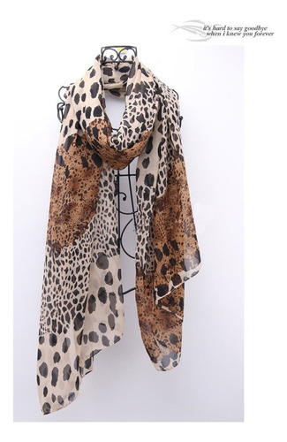 . Bufanda De Mujer Con Estampado De Leopardo Bufanda De