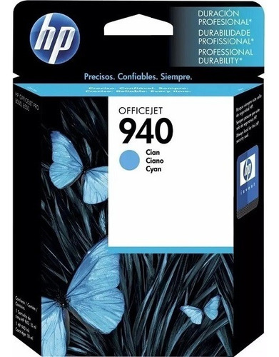 Cartucho de inyección de tinta cian HP 940 Officejet, 14 ml