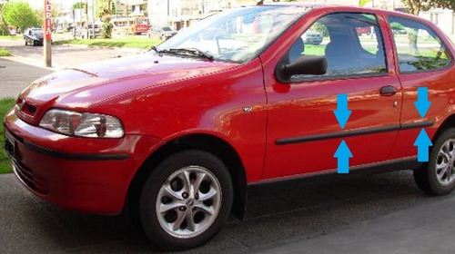 Fiat Palio 3 Puertas Linea 2001 Al 2003 Baguetas Molduras 