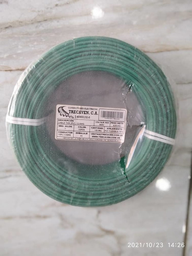 Cable Electrico Nro12 Rollo 100mts Cobre Nacional