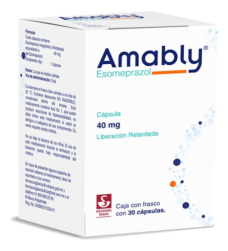 Amably Cápsula 40 Mg, 30 Cápsulas