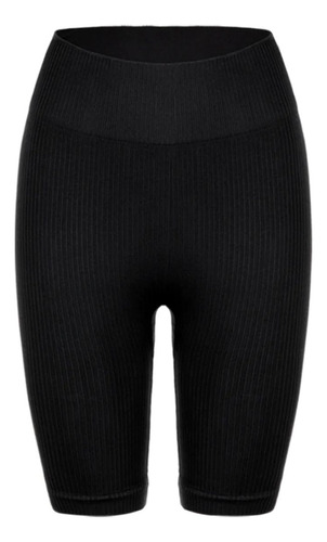 Short Largo Mujer Biker Seamless Spirit Sportfitness Negro