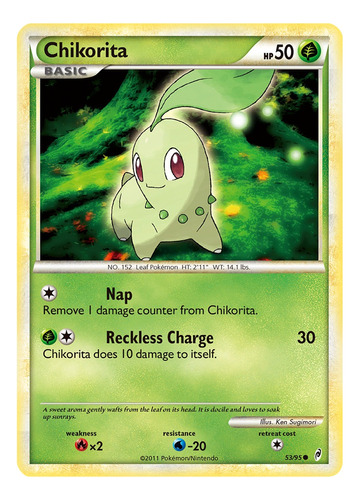 Cartas Pokemon Call Of Legends Chikorita 53/95