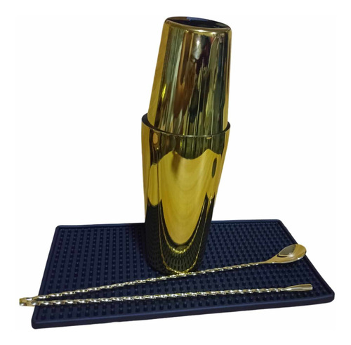 Kit De 5 Pz De Coctelería O Mixología Color Oro. Bartender