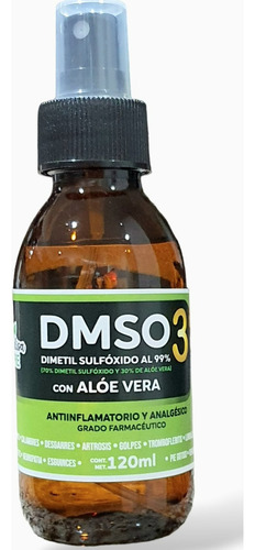 Dmso Dimetil Sulfoxido 70% Con 30% Aloe Vera Orgánico