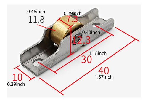 Polia De Faixa 4pcs, Rolo De Porta Deslizante, Hardware De