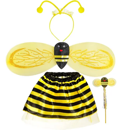 4 Pack Conjunto De Disfraces De Abeja Para Niñas Falda De Tu