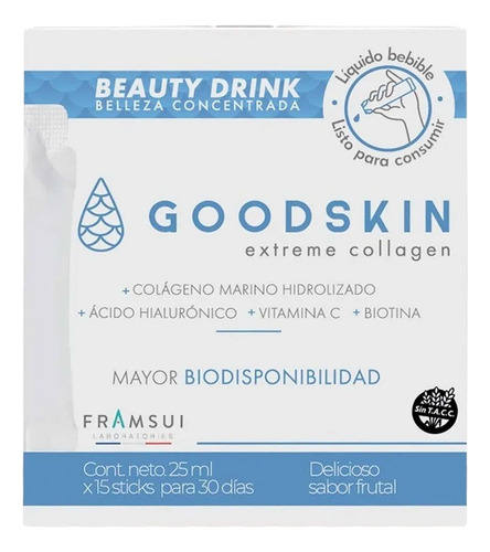 Goodskin Extreme Collagen Beauty Drink Nutrición De La Piel