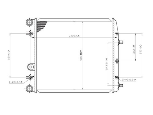 Radiador Ibiza 2009 L4 1.4 Estandar Cdr