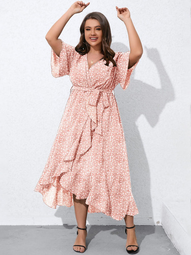 Vestido Corto Casual Fresco Estampado Rayas Línea