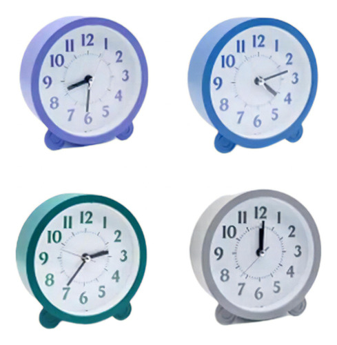 Reloj Despertador Analógico - 4 Colores - Color Gris