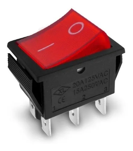 comprar 10 Llaves Tecla 6 Patas Roja Con Luz On-on 15a 250v