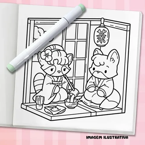 スイユ 水声社出版 ISBN978-4-89176-100-4 Livro De Colorir Cozy Japan | Livro Com Personagens E Cenários