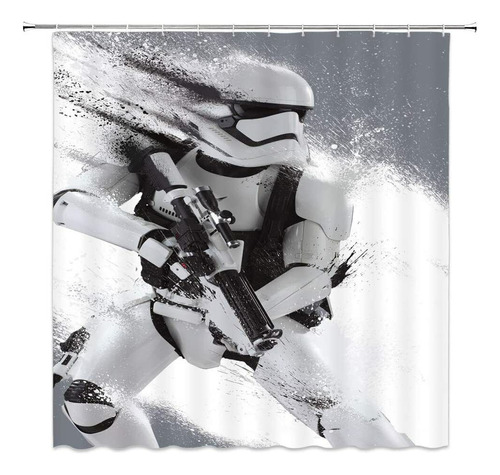 Cortina De Ducha Impermeable De Tela Star Wars