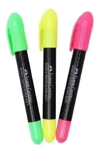 Imagem 1 de 2 de Marca Texto Supersoft Gel Kit Com 3 Unidades Fabercastell