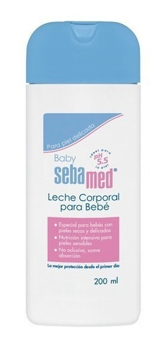 Leche Corporal Para Bebé Sebamed Nutre E Hidrata 200 Ml