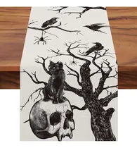 Comprar Manteles Para Fiestas Seliem Runner Blanco Halloween 182 ...