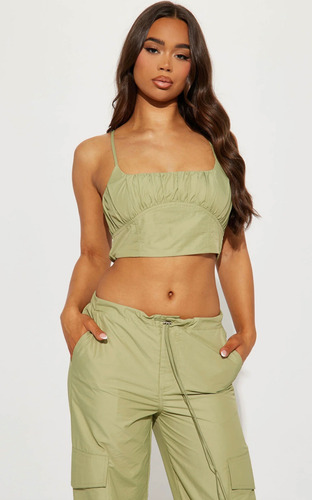Conjunto Pantalón Cargo Y Top Vestido Mujer Importado