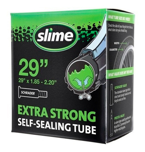 Imagen 2 de 5 de Cámara Bici Antipinchazo Slime R29 Válvula Schrader Motoscba