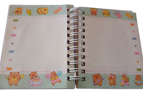 Libreta Capibara Tapa Con Agua Y Brillo Stickers Stickers Skate