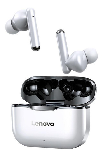 Imagen 3 de 4 de Audífonos in-ear inalámbricos Lenovo LivePods LP1 blanco y negro