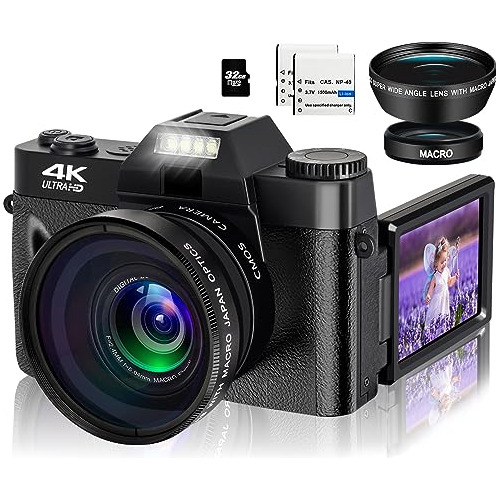 Cámara Digital 4k Fotografía De 48mp Wifi, Pantalla P...