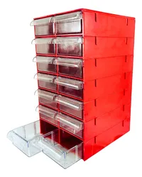 Comprar Magus Cg714 Gaveteiro Organizador Vermelho Multiuso no Mercado Livre