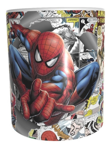 Imagen 1 de 3 de Taza Comics Coleccionable Spiderman Hombre Araña Marvel #09