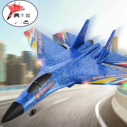 Su-27 Rc Fija Rtf 2 Canales Luces Frescas Epp Espuma