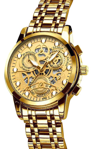 Reloj Automático No Mecánico Skeleton Watch Qu Para Hombre