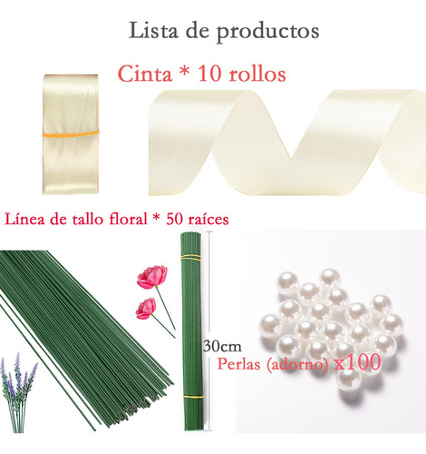 10 Rolls Listón 225 Metros Satinado Para Diy Decoracion 38mm Champán Blanco