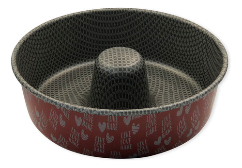 Forma De Bolo Vermelha 22 Cm Redonda