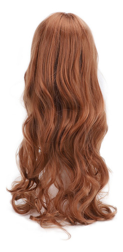Peruca Longa De Cabelo Encaracolado Com Franja De Linho Amar