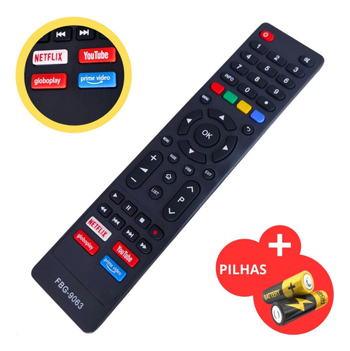 Controle Remoto Universal Compatível Com Philco Smart Tv Net