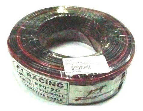 Cable De Corneta Para Sonido Negro Rojo N0.20 Doble Via Roll