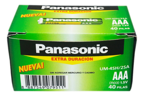 Caja De Pilas Aaa Panasonic 40 Unidades