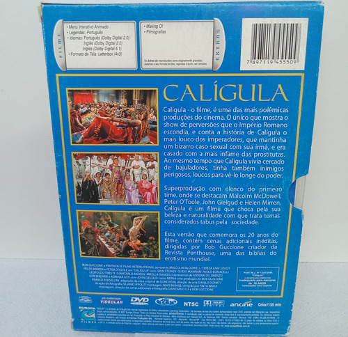 Dvd Caligula ( Edição Especial De 20 Anos ) C/ Cenas Adici (Usado)