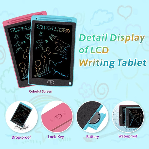 2 Paquetes Lcd Escribiendo Tableta Para Niños Juguete Para N