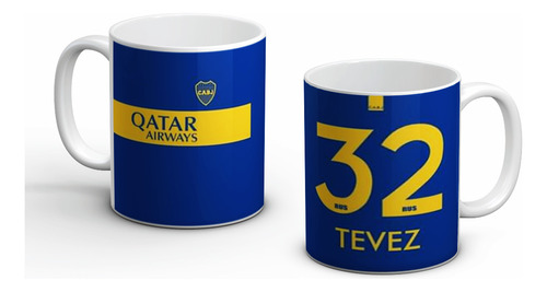 Taza Boca Juniors Personalizada Con Tu Nombre Nro 3