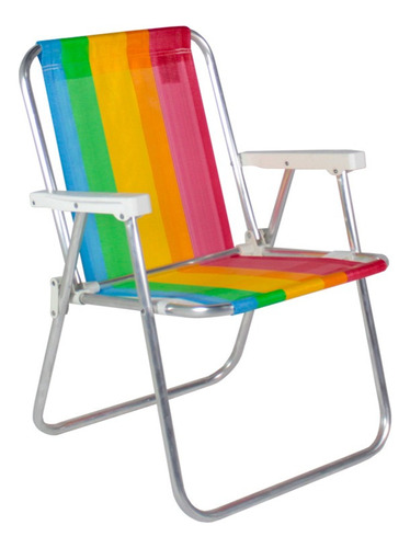 Cadeira De Praia Em Alumínio Dobrável Belfix