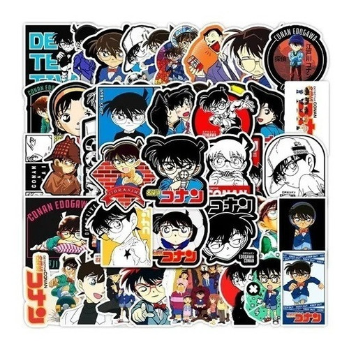 Stickers Autoadhesivos - Detective Conan (50 Unidades)