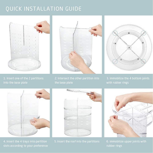 Imagen 4 de 6 de Organizador Para Cosmeticos Acrilico Maquillaje Cosmetiquera