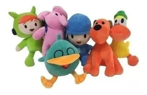 6 Peluches Pocoyo Y Sus Amigos Loula Pato Elly Pajarotto Y N